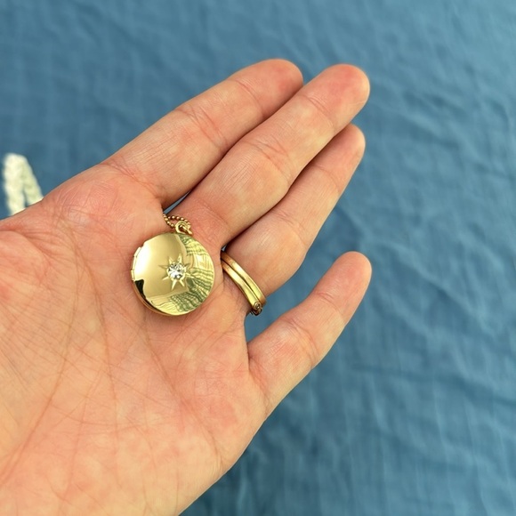 Carisma Gold White Braid Set of 2 Choker Long Constellation Star Locket Necklace - Picture 3 of 4